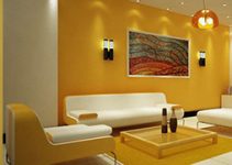 Ochre colour paint
