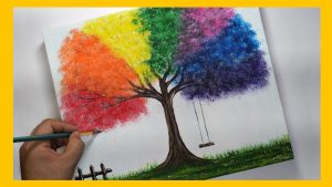 Cómo pintar un arcoiris con acrilico
