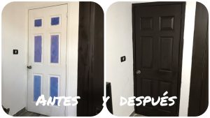 Cómo pintar una puerta de dos colores