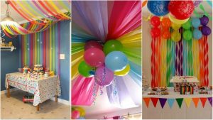 Cómo decorar con papel crepe y globos